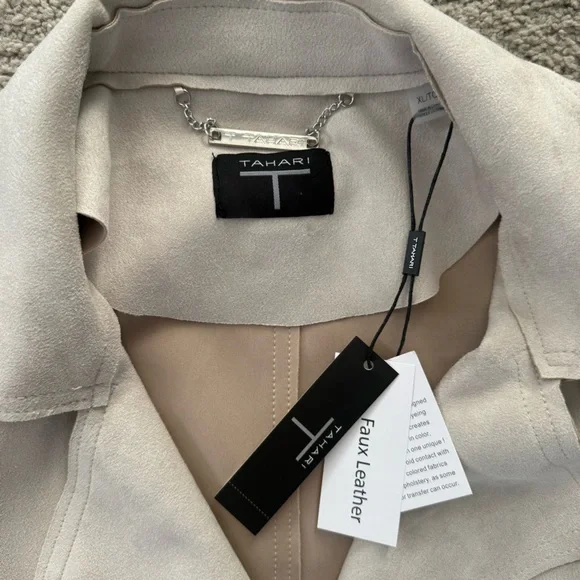 NWT Tahari Cream Women's Trench Coat - Picture 2 of 10